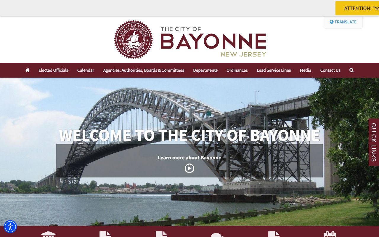 Bayonne city website 24 hour booking