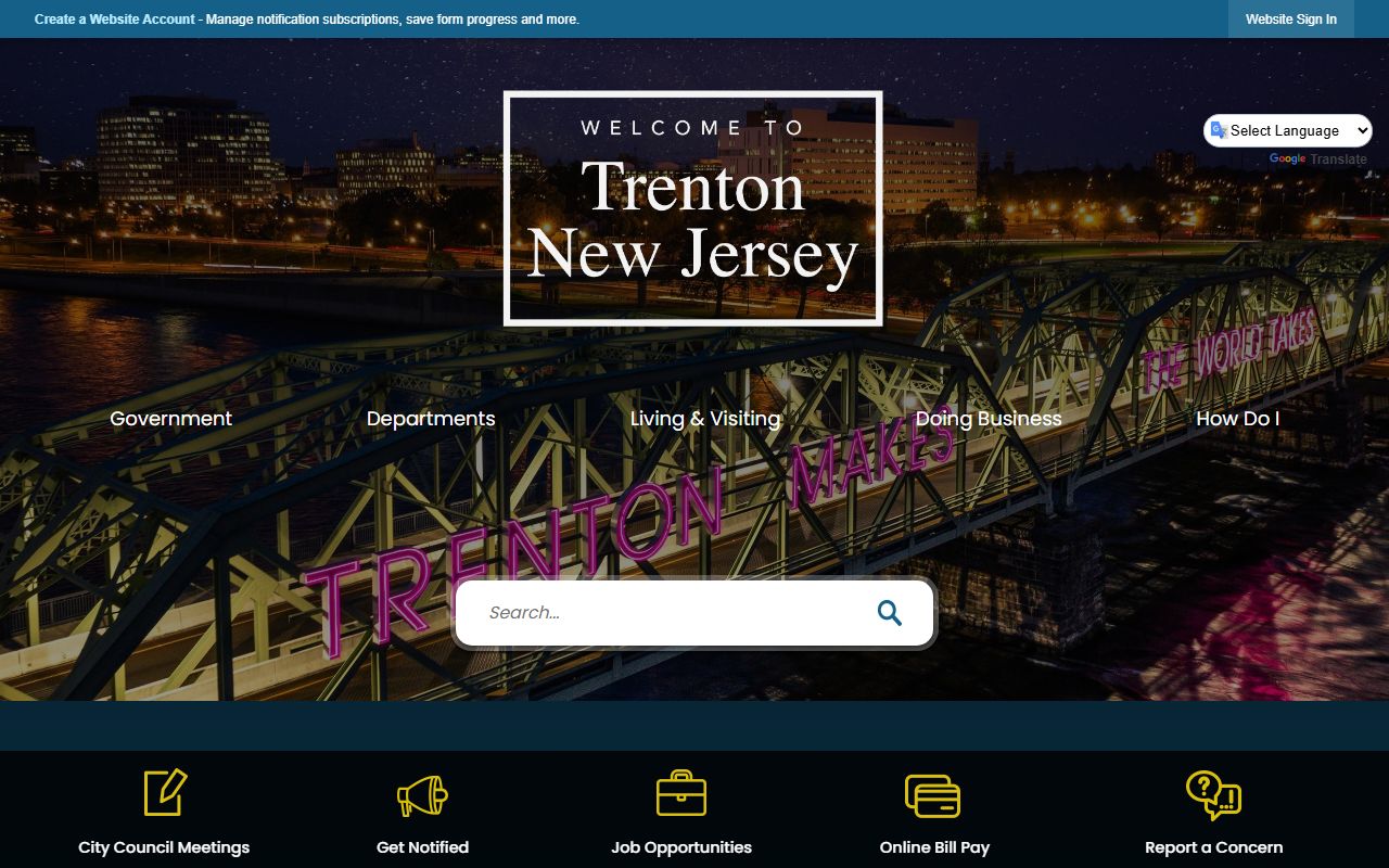 Trenton city website 24 hour booking records