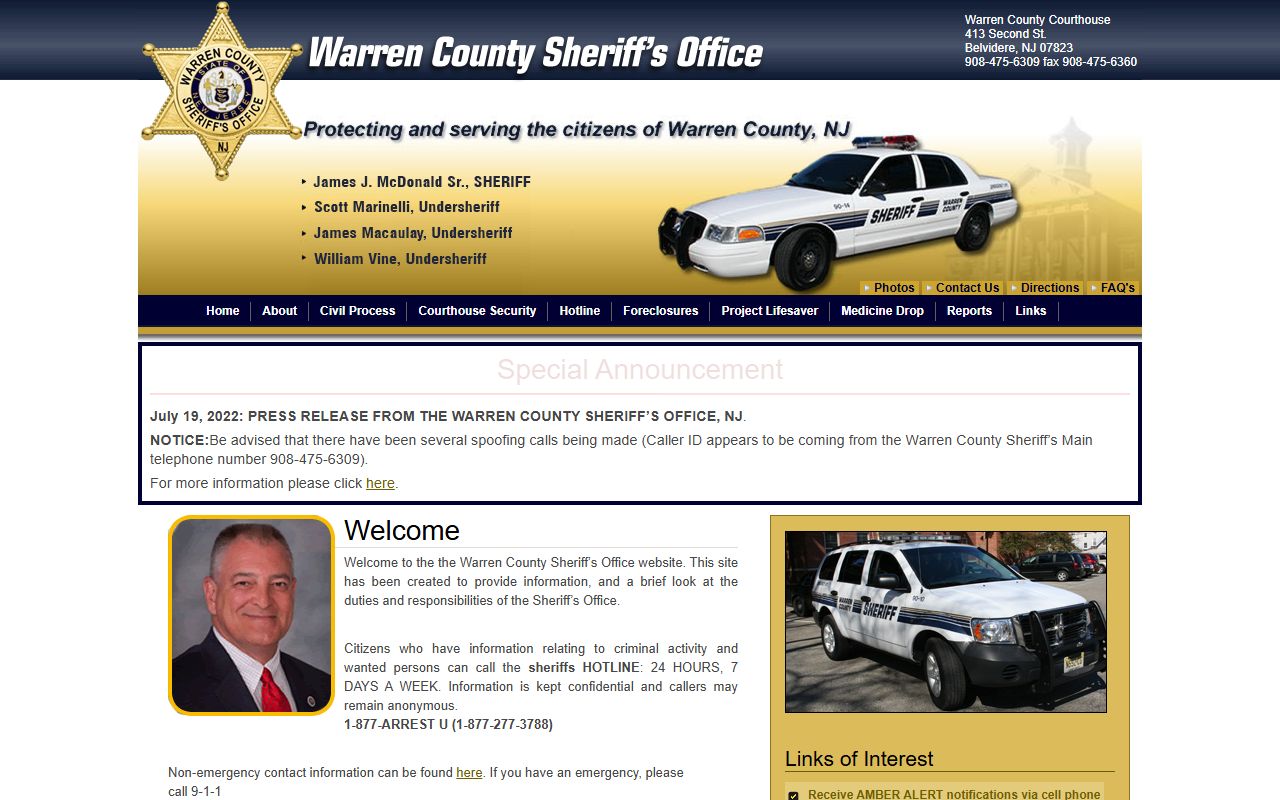 Warren County Sheriff 24 hour booking records
