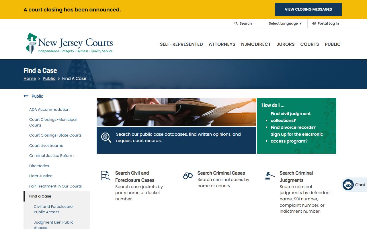 Plainfield 24 hour booking NJ courts case search