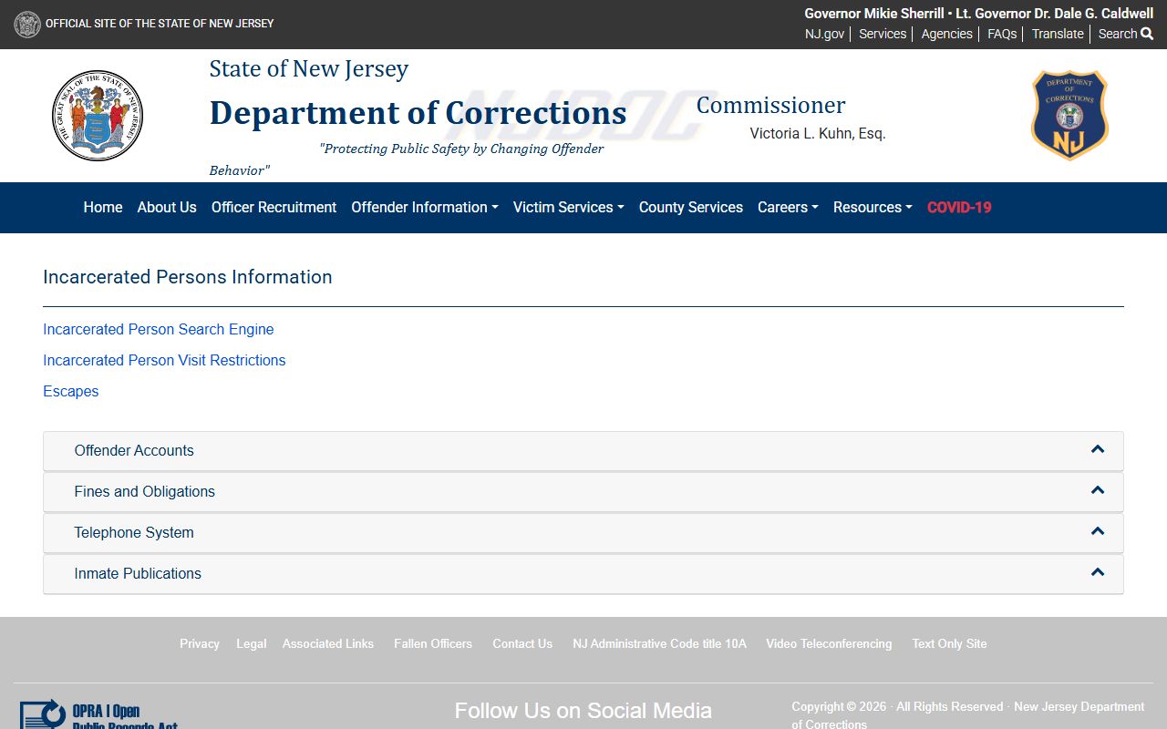 Gloucester County 24 hour booking NJ DOC records