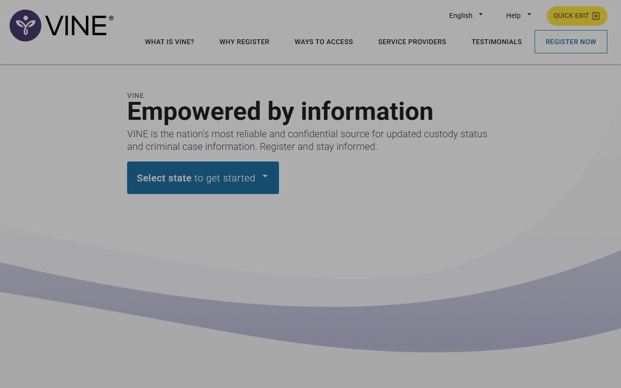 Brick 24 hour booking VINE custody status